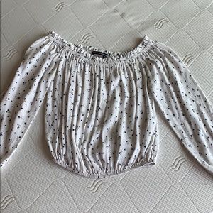 Brandy Melville off the shoulder crop top
